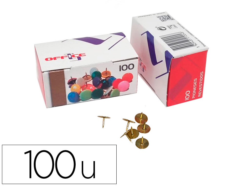 LISMANIA - CHINCHETA OFFICE LATONADA CAJA DE 100 UNIDADES (Ref.7PIOLMA.LA)
