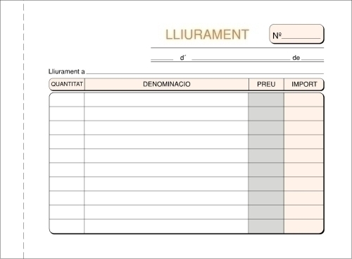 LOAN - TALONARIO CATALAN ENTREGAS 8º APDO TRIPLI (Ref.T-54/C)