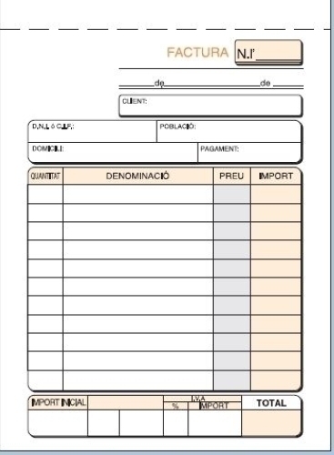 LOAN - TALONARIO CATALAN FACTURAS 8º NATU DUPLI (Ref.T-68/C)