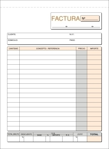 LOAN - TALONARIO FACTURAS 4º NATURAL (61N) (Ref.T-6)