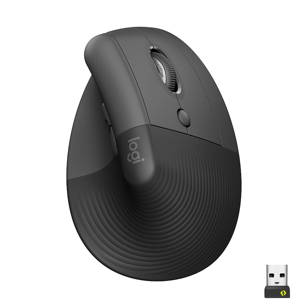 LOGITECH - Raton Inalámbrico 6 botones Ergonómico, Vertical, Videojuegos (Ref.910-006473)