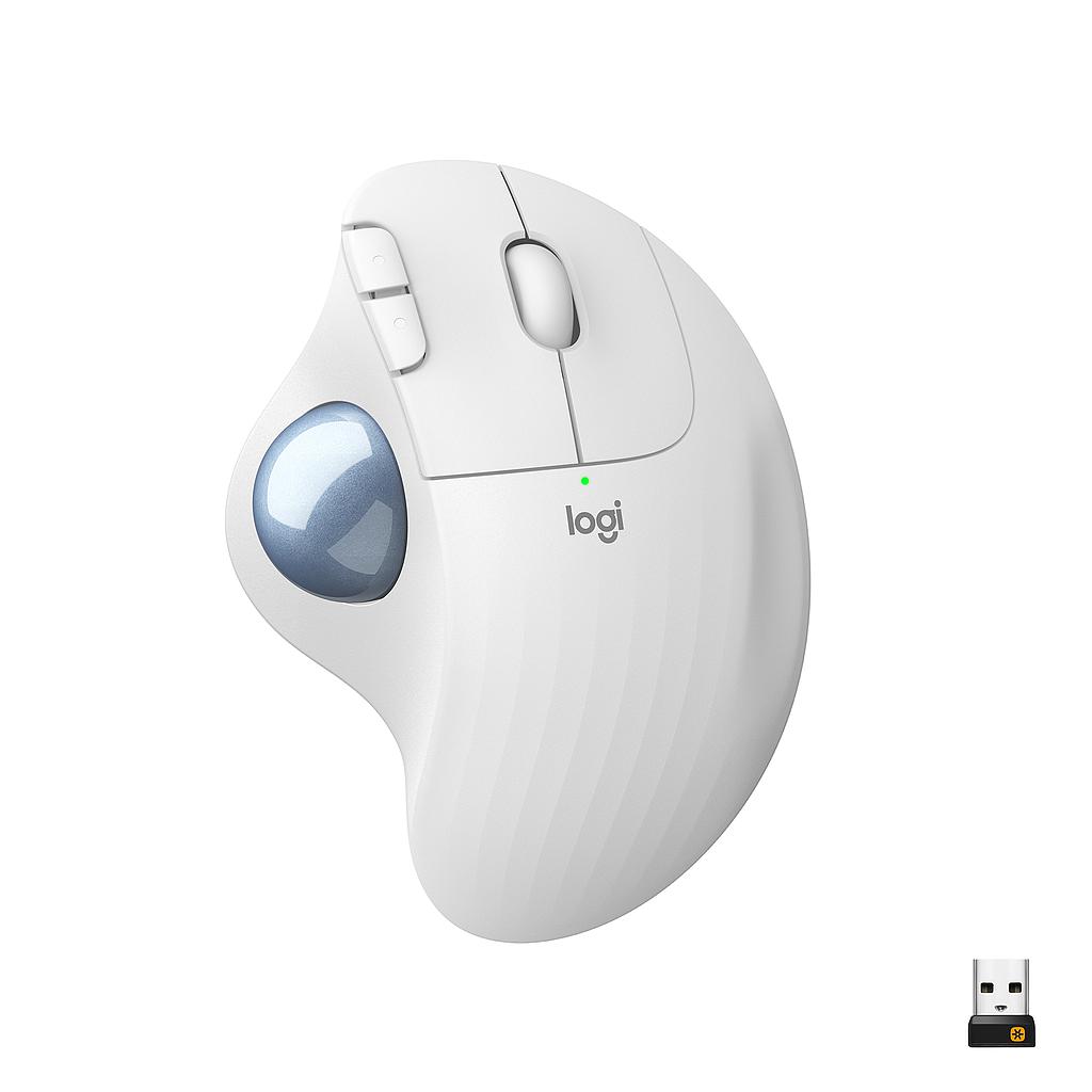 LOGITECH - Ratón Trackball Inalámbrico ERGO M575/ Hasta 2000 DPI/ Blanco Crudo (Ref.910-005870)