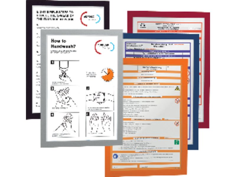 DURABLE - Marco autoadhesivo Magaframe Pack 2 ud A4 Negro 4872-01 (Ref.176412)