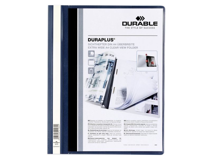 DURABLE - Carpeta FASTENER DURAPLUS FORMATO A4 AZUL OSCURO (Ref.2579-07)
