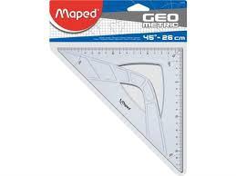 MAPED - ESCUADRA GEOMETRIC 45º HIPOTENUSA 26 CM EN BOLSA -20U- (Ref.242426)