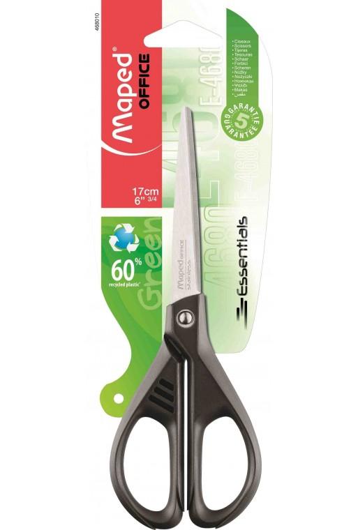 MAPED - TIJERA ESSENTIALS GREEN E4680 SIMÉTRICA 17 CM (Ref.468010)