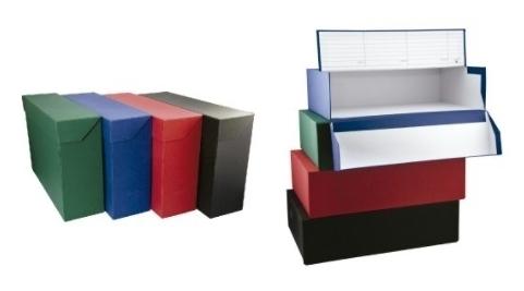 MARIOLA - CAJA DE TRANSFERENCIA FOLIO DOBLE LOMO CARTÓN FORRADO EN GELTEX NEGRO (Ref.1689NE)