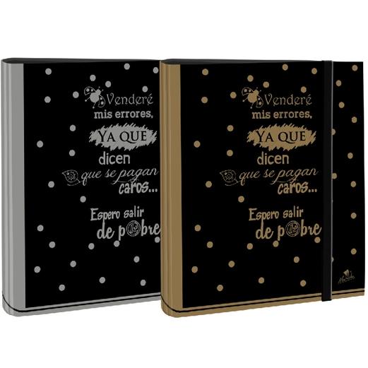 MARIOLA - CARPETA 4 ANILLAS MIXTAS 40MM FOLIO C/GOMA CARTÓN FORRADO PLASTIFICADO 6 FRASES SURTIDAS (Ref.591FR-EX)