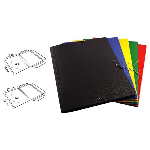 MARIOLA - CARPETA de DIBUJO CARTON GOMAS y SOLAPAS A3 RIOJA/ROJO (Ref.5235RO)