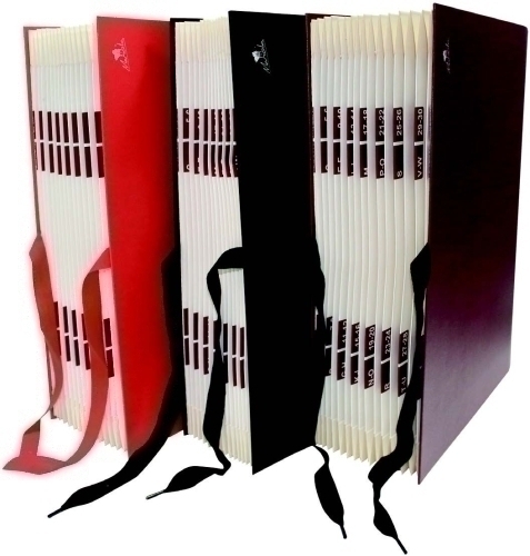 MARIOLA - CLASIFICADOR ACORDEON GELTEX 4º 20 DPTOS.(A-Z) ROJO (Ref.0914RO)