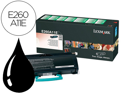 LEXMARK - Toner Laser ORIGINALES NEGRO 3,5K (Ref.E260A11E)