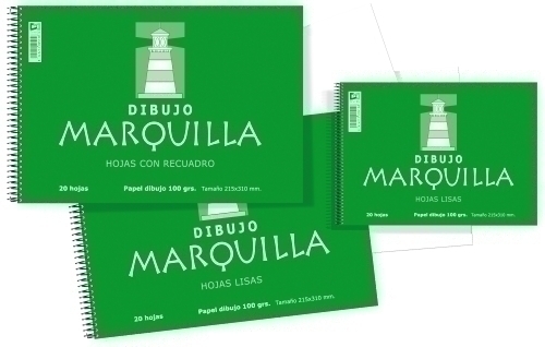 MARQUILLA - BLOCK DE DIBUJO ZORRILLA Fº 20h RECUADRO 95g (espiral) (Ref.151)