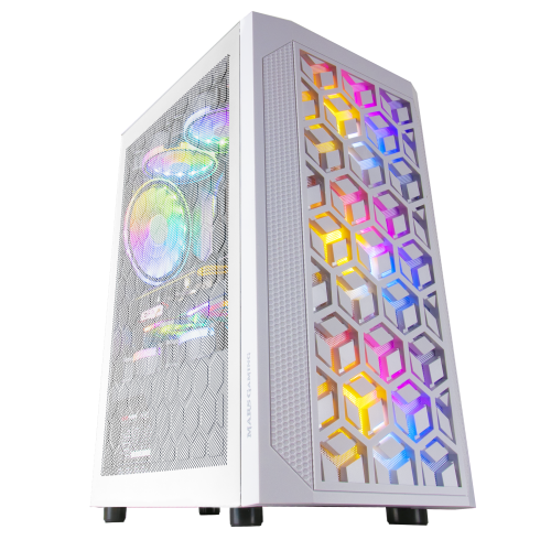 MARS GAMING - Caja PC Gaming Micro ATX 3x Ventilador FRGB Blanco (Ref.MCMESHW)