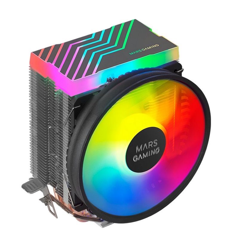 MARS GAMING - Disipador CPU Dual FRGB 3 Heatpipes HCT TDP 140W, Ventilador 11cm (Ref.MCPU33)