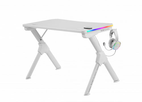 MARS GAMING - MGDRGB Escritorio para Ordenador Blanco (Ref.MGDRGBW)