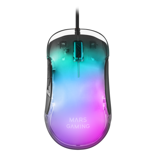 MARS GAMING - Ratón Gaming RGB Chroma-Glow Acabado Espejo 12800 DPI Negro (Ref.MMGLOW)