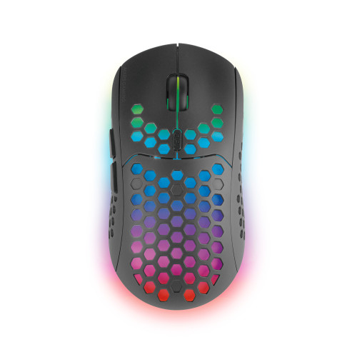 MARS GAMING - , Ratón Gaming Inalámbrico, RGB Flow, Ultraligero 79g, 3200DPI, Negro (Ref.MMW3)