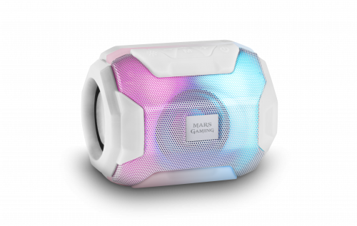 MARS GAMING - , Altavoz Bluetooth 5.0 Compacto Blanco (Ref.MSBAXW)