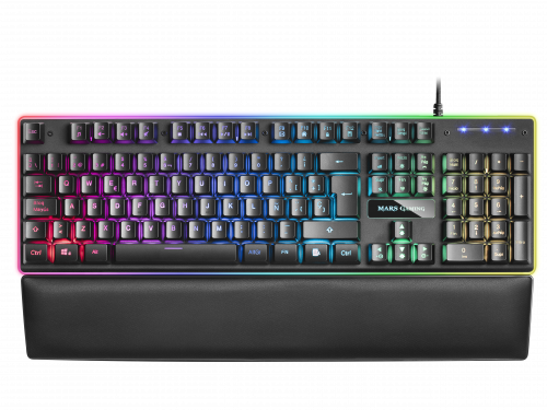 MARS GAMING - MK320 FULL RGB H-MECHANICAL KEYBOARD, PADDED PALMREST - SPANISH (Ref.MK320ES)