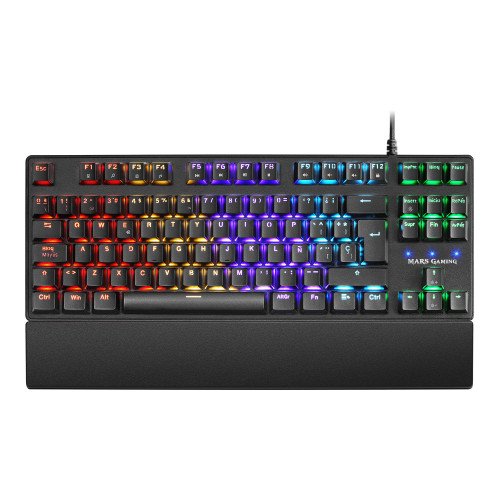 MARS GAMING - MKXTKL 5 LED TKL MECHANICAL KEYBOARD OUTEMU SQ RED, PALMREST, SP (Ref.MKXTKLRES)