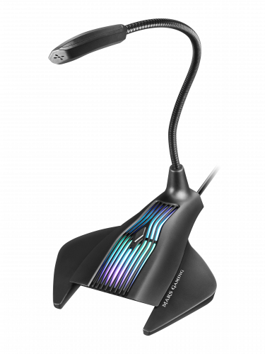 MARS GAMING - RGB PRO MICROPHONE, MUTE, FLEX, USB, WIN / MAC / PS4, BLACK (Ref.MMIC)
