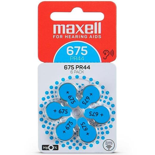 MAXELL - BATERIAS DE AIRE DE ZINC 1,45V - PR44 675 PACK 6U (Ref.791420)