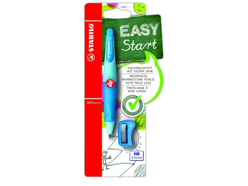 STABILO - Portaminas Easyergo Recargable 3,15 mm HB Sacapuntas/Afilalapices 7 (Ref.B-46873-5)
