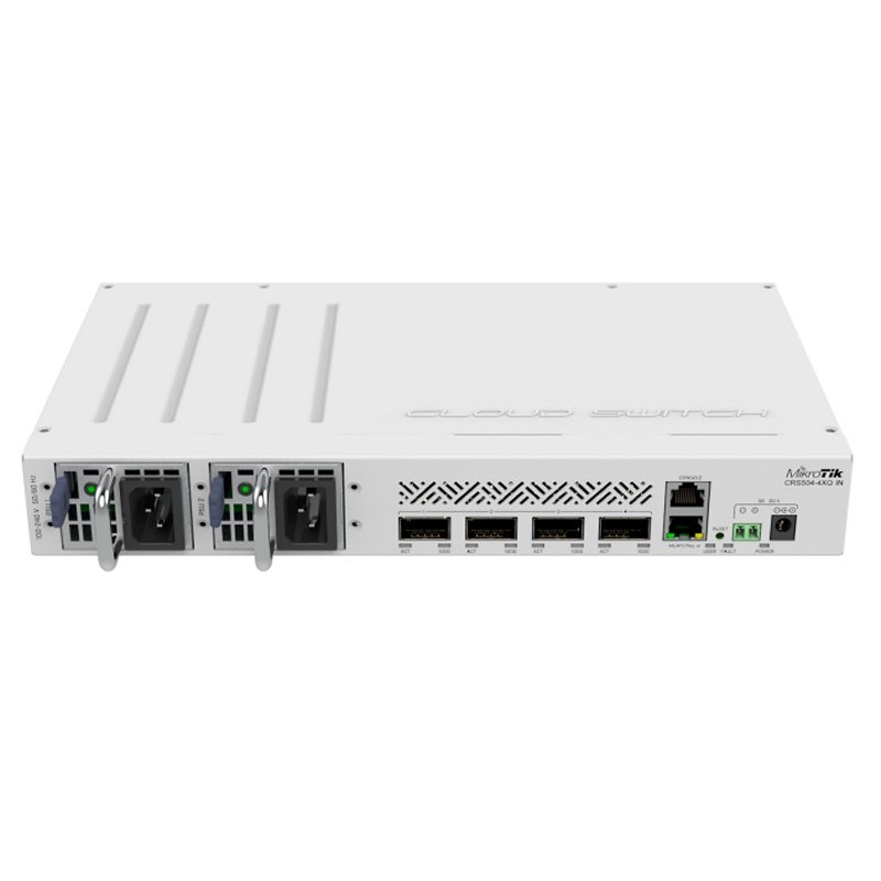 MIKROTIK - Switch 4xQSFP28 1x100MbE (Ref.CRS504-4XQ-IN)