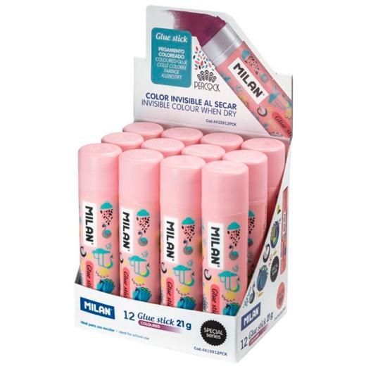 MILAN - BARRA PEGAMENTO VIOLETA 21GR PEACOCK -CAJA EXPOSITORA 12 BARRAS- (Ref.4415912PCK)