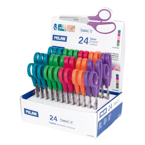 MILAN - CAJA EXPOSITORA 24 TIJERAS BASIC (Ref.80066)