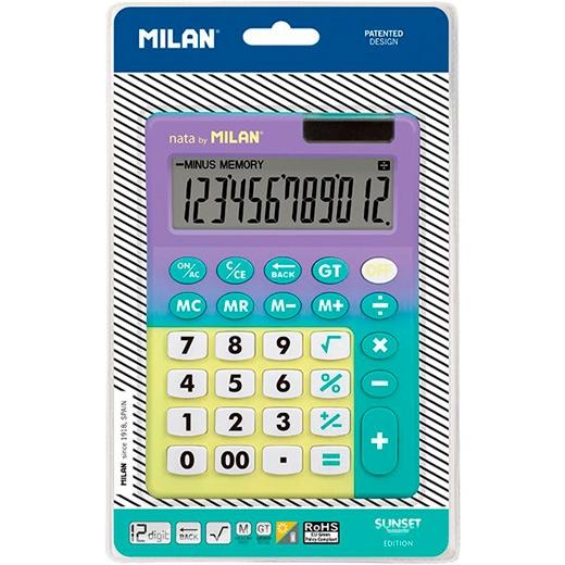MILAN - CALCULADORA MESA 12 DIG.LI/TQ B/1 (Ref.151812SNPRBL)