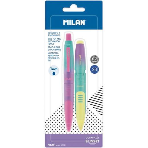 MILAN - JUEGO BOLIGRAFO+PORTAMINAS COMPACT SUNSET (Ref.BWM10438)