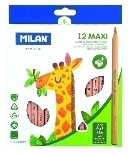 MILAN - LAPICES COLOR MAXI HEXAGONAL Es.12 (Ref.07226212FSC)