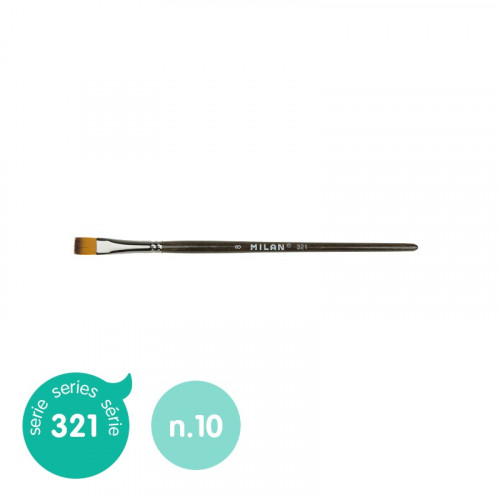 MILAN - PINCEL SINTÉTICO PLANO SERIE 321, Nº 10 (Ref.80479)