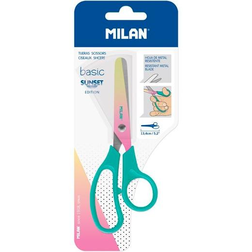 MILAN - TIJERAS ESCOL. 13cm BASIC SUNSET.TQ (Ref.BWM10444T)