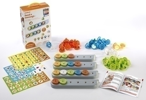 MINILAND - JUEGO SEND A MESSAGE (4-7 AÑOS) (4 Bases de juego + 64 pinchos + 105 pictogramas + guia didactica) (Ref.31978)