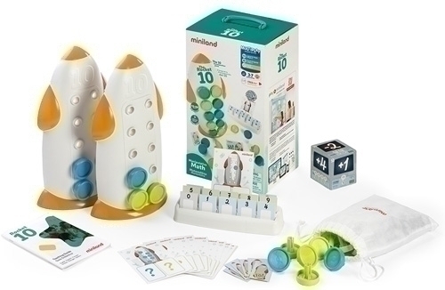 MINILAND - JUEGO THE ROCKET 10 (3-7 AÑOS) (1Cohete + 40 Pinchos + 18 Tarjetas reto + 40 Tarjetas numero + 1 Dado + 1 Bolsa de tela + guia) (Ref.31781)