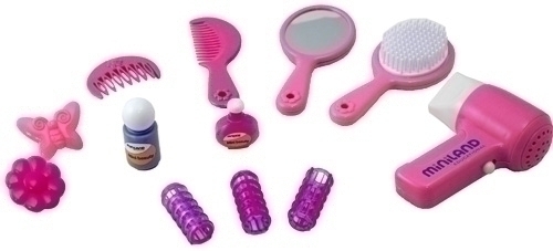 MINILAND - MALETIN CON 12 ACCESORIOS DE PELUQUERIA Y BELLEZA (Ref.97006)
