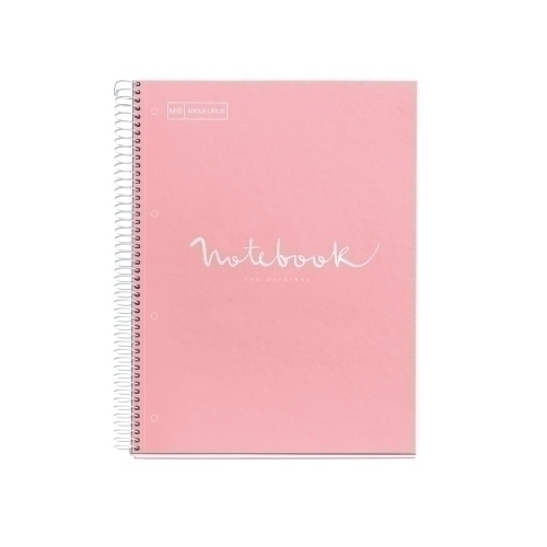 MIQUELRIUS - BLOC EMOTIONS NOTEBOOK 5 micro.tapa DURA A5 120h 90g CUADRIC.5x5 ROSA (Ref.46093)