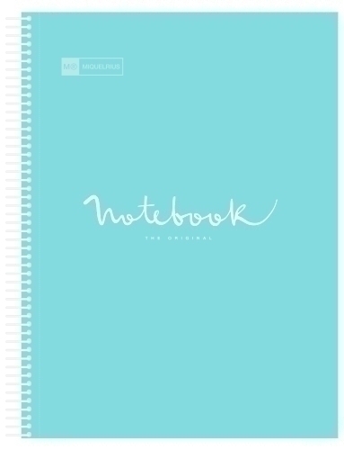 MIQUELRIUS - BLOC EMOTIONS NOTEBOOK 5 micro.tapa PP A5 120h 90g CUADRIC.5x5 AZUL CIELO (Ref.46103)