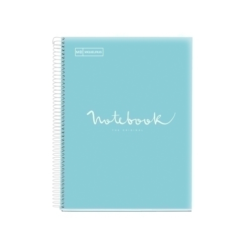 MIQUELRIUS - BLOC EMOTIONS NOTEBOOK 8 micro.tapa PP A4 160h 90g CUADRIC.5x5 AZUL CIELO (Ref.46083)