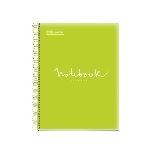 MIQUELRIUS - BLOC EMOTIONS NOTEBOOK 8 micro.tapa PP A4 160h 90g CUADRIC.5x5 LIMA (Ref.46082)