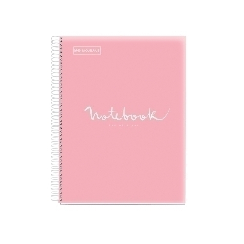 MIQUELRIUS - BLOC EMOTIONS NOTEBOOK 8 micro.tapa PP A4 160h 90g CUADRIC.5x5 ROSA (Ref.46084)