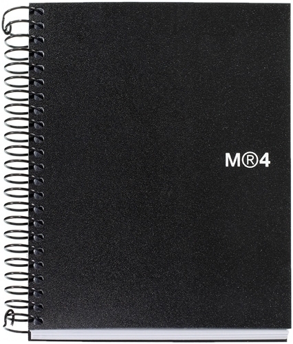 MIQUELRIUS - BLOC NOTEBOOK 4 micro.tapa PP A4 140h CUADRIC.5x5 BASIC NEGRO (Ref.47138)
