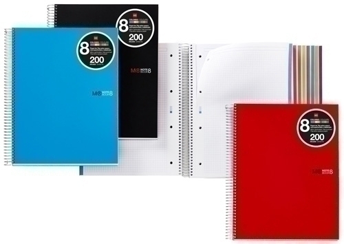 MIQUELRIUS - BLOC NOTEBOOK 8 micro.tapa PP A5 200h CUADRIC.5x5 AZUL (Ref.42005)