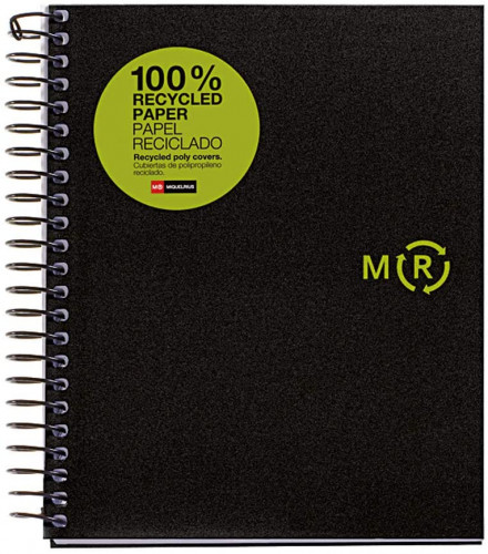 MIQUELRIUS - CUADERNO 100% RECICLADO NB-4 A5 120HOJAS TAPAS POLIPROPILENO (Ref.6039)