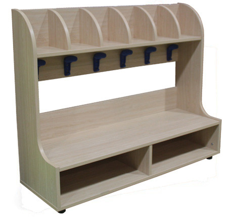 MOBEDUC - BANCO ZAPATERO PERCHERO 6 CASILLAS HAYA (Ref.600648HP18)