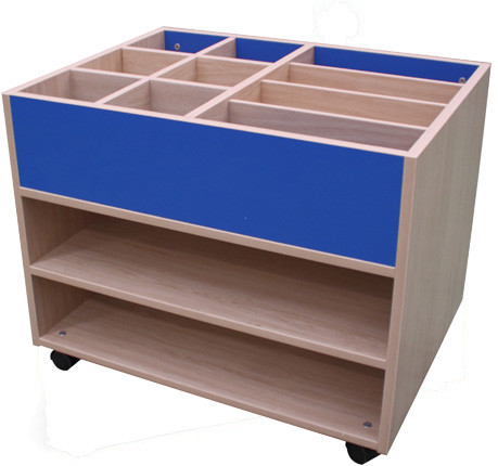 MOBEDUC - CARRO LIBRERÍA ALTO DOBLE CARA HAYA (Ref.602111HR18)