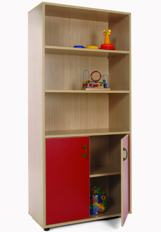 MOBEDUC - MUEBLE ALTO ARMARIO Y ESTANTERÍA HAYA (Ref.600404HPS18)