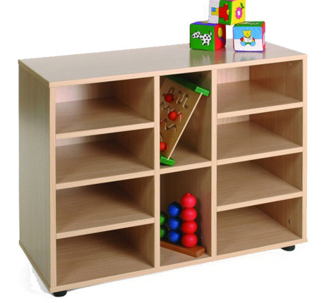 MOBEDUC - MUEBLE BAJO 10 CASILLAS HAYA (Ref.600205HP18)